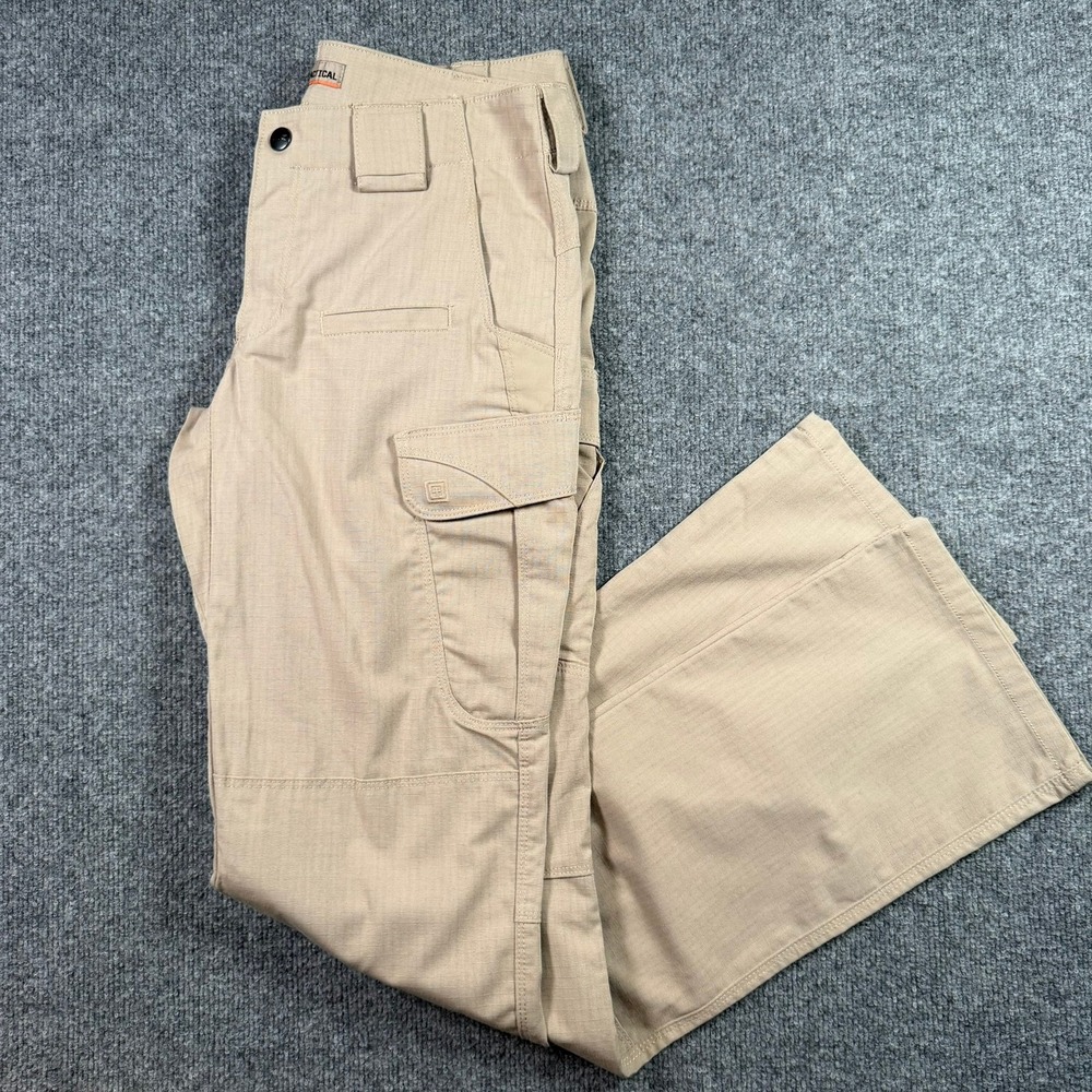 5.11 Tactical Cargo Pants Womens 8 Long Khaki Tan Ripstop Workwear Outdoor